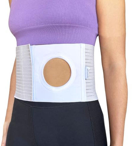 OrtoPrime Faja para Colostomía Adulto UNISEX - Cinturón de Ostomía CONFORT - Faja Colostomía para Hombre y Mujer - Cinturón Colostomía accesorios - Faja Cirugía Abdominal Hernia (Talla M 85-95 cm)