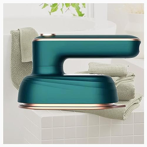 Mini Vaporeta Plancha Ropa, Plancha Viajera con Asa Plegable Giratoria,38W y 50ml, Planchas De Ropa Vapor Baratas para El Hogar,Los Negocios Y Los Viajes,Green