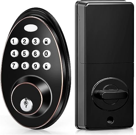 ThikK Smart Lock, Fingerprint Lock. Keyless Entry Door Lock, Smart Door Lock with Keypad, Smart Deadbolt, Auto Lock, 50 User Codes, Easy Installation