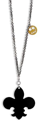 OGM Collana con Pendente a Forma di Giglio Fiorentino in Alluminio Riciclato, Made in Italy e Nickel Free (Fiore del rinascimento)