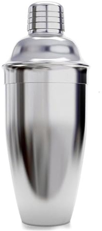MAQA Shaker per cocktail in acciaio 23 cm, boston shaker 700 ml per barman, shaker cocktail professionale con setaccio
