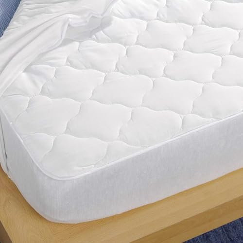 Super Mundo - Coprimaterasso trapuntato reversibile in microfibra, 200 x 190 cm, 200 x 200 cm, fodera per materasso traspirante e anti-acaro (letto 200)