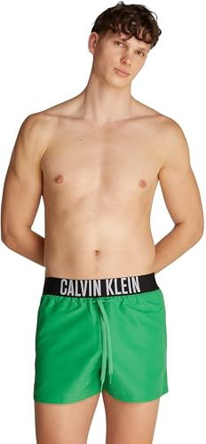 CK JEANS Män SHORT WB Boardshorts, grön (blomgrön), L, Grön (Blomstergrön), L