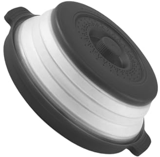 kesurpae Couvercle Anti-éclaboussures pour Micro-Ondes, sans Bpa, Facile à Nettoyer et à, en PP, ventilé, sans Bpa, pour Micro-Ondes, Pliable, pour Aliments, Noir