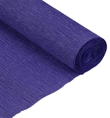 QUARKZMAN Crepe pappersrulle 210 cm längd 50 cm bredd för bröllopsceremoni olika stora fester dekoration, djupblå