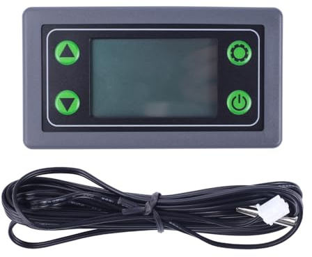 Elektronischer Thermostatregler, DC 6 V – 30 V, 30 A, Digitale Temperaturregler Platine –40 °C – 110 °C/–40 °F – 166 °F, Temperaturschalter für Heizung/Kühlung
