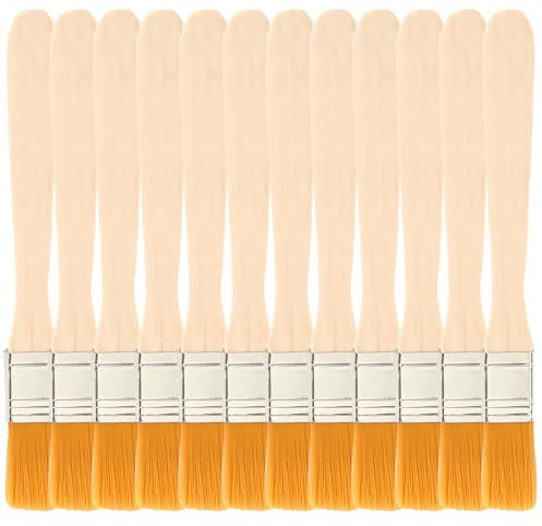 12 Pcs Small Paint Brushes, 1 Inch Paint Brush Small Paint Brush Trim Painting Tool With Soft Bristle, Edging Paint Brush for Walls, Touch Up, Cabinets, Fences, Furniture