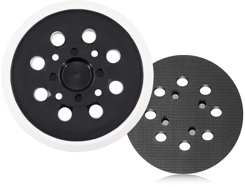 HOTCKB Ø 125 mm Platorello di 8 Fori Piatto Abrasivo 5 Pollici Tampone Levigatrice con Bosch PEX 300/400 AE(1 Pezzi)