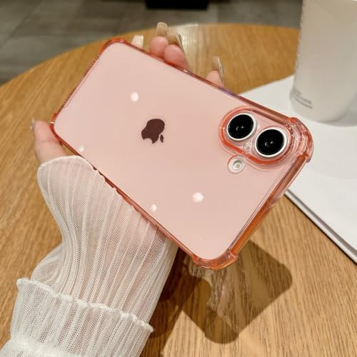 JZFDCLF Custodia in TPU morbido antiurto con airbag trasparente per iPhone 16 15 14 13 12 11 Pro X XS XR Max 8 7 Plus SE Cover paraurti fluorescente, rosa, per iPhone 13 Mini