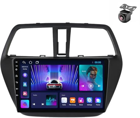 Android 14 Autoradio für Suzuki SX4 2 S-Cross 2012 2013 2014 2015 2016 GPS Navigation 9 Zoll Kapazitiver Touchscreen Auto Stereo Mit Lüfter Radio SWC FM RDS Carplay Android Auto (M100CP 4core 1+32G)