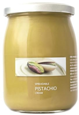 Pisti Sicilian Pistachio Paste 600g (Pack of 2) – Pure Pistachio Cream | No Additives or Preservatives | Gourmet-Grade for Baking, Gelato, and Pastries | Made in Italy