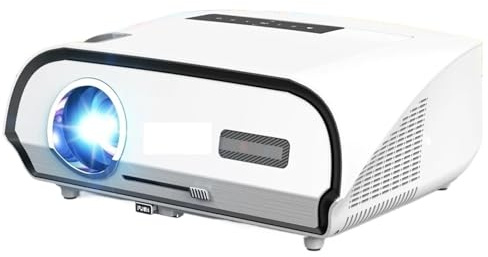 Proyector de Haz Ultra HD 4K, Compatible con Cine en casa 1080p Nativo Android WiFi PK dLp Laser TV Experience Proyector de luz Diurna(A10R Gray,EU Plug)
