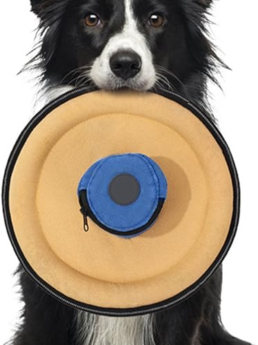 Disco volador para perro, lona suave interactiva, discos de juego al aire libre, juguete para tirar y buscar – para bolsas pequeñas, medianas y grandes, todas las razas, parque, playa, patio, jardín