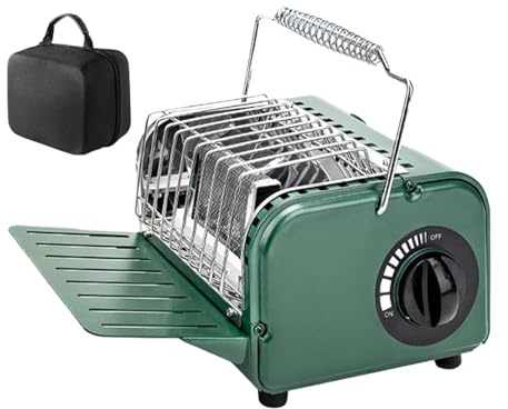 Chauffage à gaz portable 1200 W - Réchaud de camping d'extérieur avec sac de rangement - Design portable et compact pour la randonnée, la pêche, l'hiver, les loisirs, les pique-niques et les activités