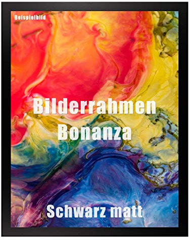 Homedecoration Bilderrahmen Bonanza Bildgröße 40 x 100 cm in Schwarz Matt mit Acrylglas klar 1 mm in 52 Farben