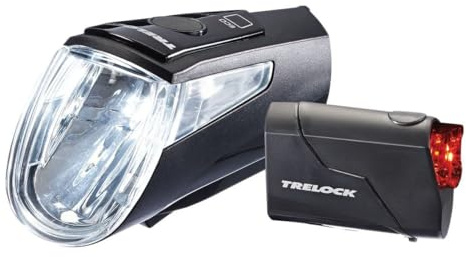 TRELOCK Fahrradlicht Set LS 460 I-GO Power + LS 720 Reego – 40 Lux – USB Aufladbar – 50 m Sichtweite – StVZO zugelassen