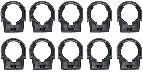 well2wellness® PVC Rohrschelle schwarz - 40 mm - 10 Stück (200201-2)