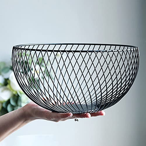 NORHOR Metallo Fruttiere, Grande Cesto di Frutta in Ferro, Innovativo Ed Elegante Cestello, Cestini per Frutta Verdura e Spuntino.