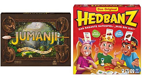 Spin Master Games - Jumanji ab 8 Jahren - kooperatives Abenteuerspiel mit spannenden Challenges & Hedbanz - das rasante Ratespiel für die ganze Familie - Neuauflage mit tollem Spielmaterial