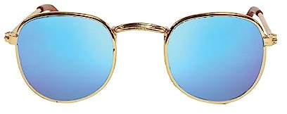 Heless 153 - Puppenzubehör Sonnenbrille mit goldenem Rahmen und verspiegelten Gläsern, für Puppen und Kuscheltiere Aller Größen