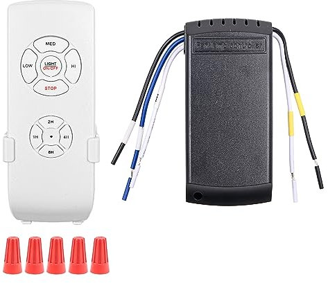 Alnicov Kit di Controllo remoto per Ventilatore da soffitto Wireless Universale temporizzazione e Controllo della velocità per Ventilatore e Lampada a Sospensione a soffitto
