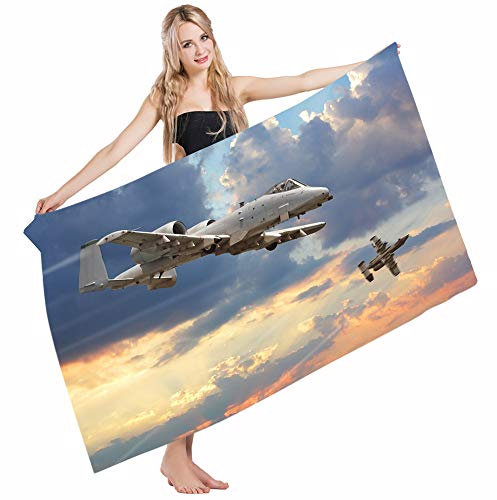 BAAROO Quick Dry Towel Airplane Peacekeepers Mission Jet Up International Military Force Combat Flight Pool Towel Large Super Absorbent T 130CM X 80CM
