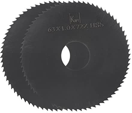 QUARKZMAN 2pz Circolare Sega Lame 63mm x 16mm x 1mm 72 Denti Nitruro Rivestito Alta Velocità Acciaio (HSS) Fresatura Frese per Alluminio Lega Metallo Plastica Legno