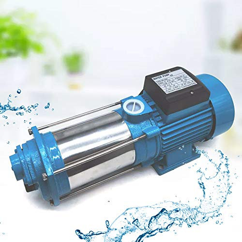 Wasserpumpe 1300 W, Hauswasserwerk Pumpe 4000 L/H mit Edelstahllaufradgehäuse und Edelstahlachse max Förderhöhe 98m für Pipelineanhebung und Wasserversorgung