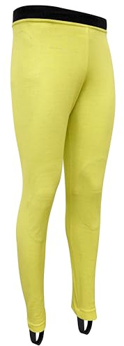 Bikers Gear Motorrad-Leggings – volle Kevlar-Innen-Leggings für Damen und Herren, atmungsaktiv, elastisch, schmale Passform, Biker-Innenfutter, kann darunter getragen werden, gelb, 32-34
