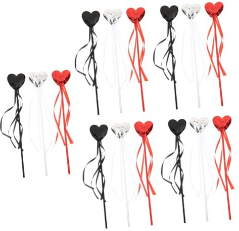 Toyvian 15pièces Cœur Avec Paillettes Accessoires De Fête Pour Filles De Princesse Et Fée