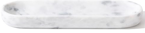 Ciotola decorativa da 27 cm per la casa, vassoio in marmo naturale, vassoio decorativo per bancone della cucina, piano di lavoro del bagno (bianco naturale)