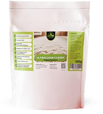 UltraClean Classic Teppichreinigungspulver, Teppichpulver, 500 gr. Auch als alternative für Vorwerk Kobosan 6690053105 Raumrein