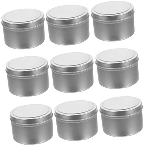 DIYEAH 9 Barattoli Rotondi Da 8 Once Per Candele Contenitori Per Candele Barattoli in in Argento Per Realizzare in