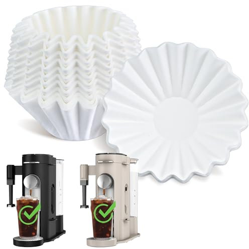 Filtros de papel desechables para cafetera Ninja PB051 PB041, 100 filtros de café para cafetera Ninja, color blanco