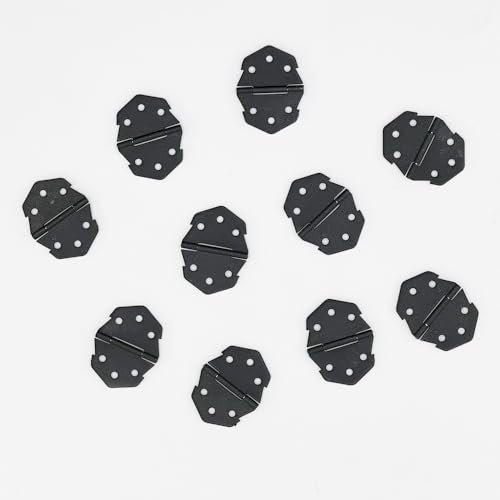 10 Stück ferngesteuerte Nylon-Scharniere für ferngesteuertes Flugzeug, Hubschrauber, Flugzeug, DIY-Modellflugzeug, Teile (schwarz)