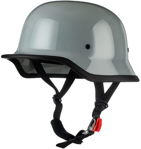 Casco Vintage Retrò Scooter, Casco Scodella Casco Jet Ciclomotore Casco Mezzo Casco Cromwell Casco Aperto Per Uomo E Donna Certificazione DOT/ECE Per Moto Chopper Motorino 6,XL