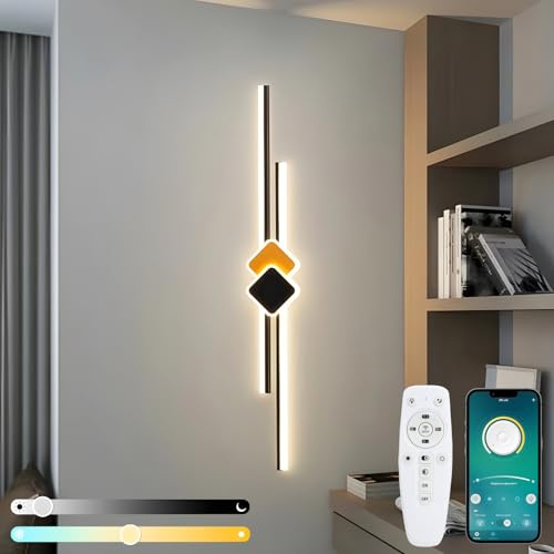 ZTWLEED LED Wandleuchte Innen,Dimmbar Wandlampe mit Fernbedienung,21W/80CM