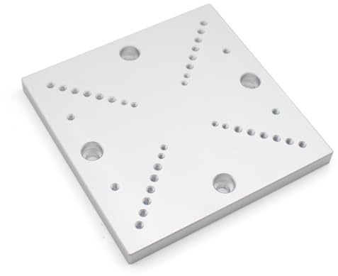 Optical Breadboard Lab Equipment Adapter Plate, Aluminum Alloy M6 Conversion Plate (125x125x10mm), for Displacement Platforms