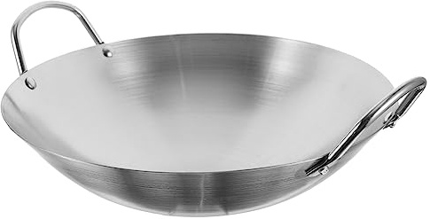 UTHCLO Sartén De Doble Asa Inoxidable Olla Multifuncional Para Cocinar Casa Sartén De Acero Para Uso Diario Cocina