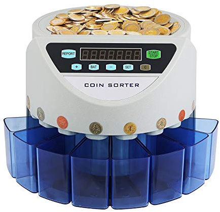 Contatore di monete elettronico, automatico, per contare monete da 300 monete/min, contatore di monete, per contare monete in sterline GBP (per monete in GBP)