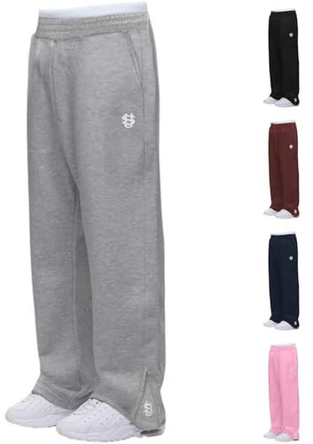 Gefütterte Jogginghose Herren Breite Baggy Sweatpants Baumwolle Elastische Taille Jogging Hose Weites Bein Sweathose Winter Warme Sporthose xs Casual Jogger Pants Cargohose 2025 Orange Dunkelgrau xl l