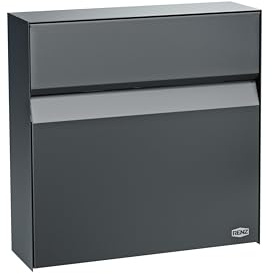 RENZ Erwin 610502 Boîte aux Lettres Design avec Serrure de sécurité, Couleur Gris Anthracite RAL 7016M 117 x 375 x 375 mm