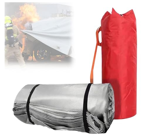 Couverture anti-incendie pour la sécurité des véhicules électriques, réutilisable avec sac de transport, idéale pour les stations de recharge de garage et les entrepôts