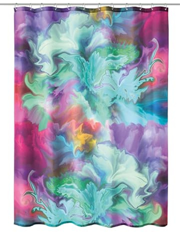 Kleine Wolke Duschvorhang Textil Fusion Multicolor 180 x 200 cm | Wasserabweisend, verstärkte Ösen, mit Beschwerungsband, weiches Textilgewebe, maschinenwaschbar