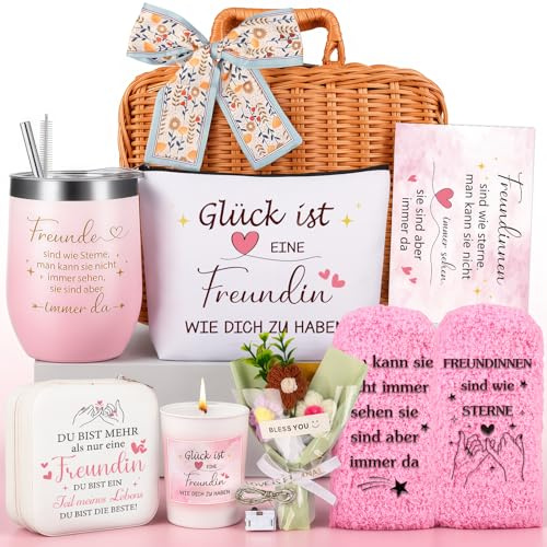 TUZELIYA Geburtstag Geschenke für Frauen - Personalisierte Geschenke für Beste Freundin - Korbgeschenke für Sie - Geburtstagsgeschenkideen für Freundin Mütter Kollegen Freunde Schwester Ehefrau Tante
