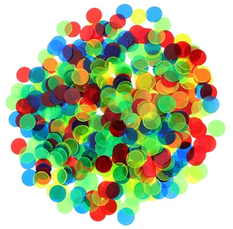 Beaupretty 500 pièces Jetons Plastique Colorés pour Jeu Bingo Marqueurs Comptage Éducatif Couleur Aléatoire Couleur Aléatoire