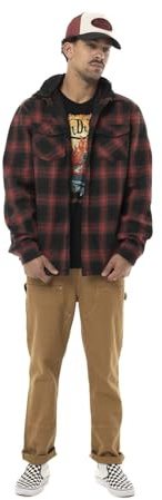 Von Dutch Surchemise Homme en flanelle, Veste Homme à carreaux HOWARD