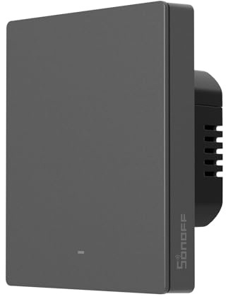 Interrupteur Intelligent SONOFF M5 Matter avec Wi-Fi 2.4GHz, Interrupteur Murial 1 Bouton avec Minuterie et Commande Vocale, Compatible avec Matter, Alexa et Google Home, Fil Neutre Requis (Type 80)