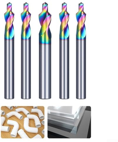 Foret étagé en acier coloré pour métal, acier rapide - 10 mm à tête fraisée pour machines de gravure CNC et de précision, 1 pièce