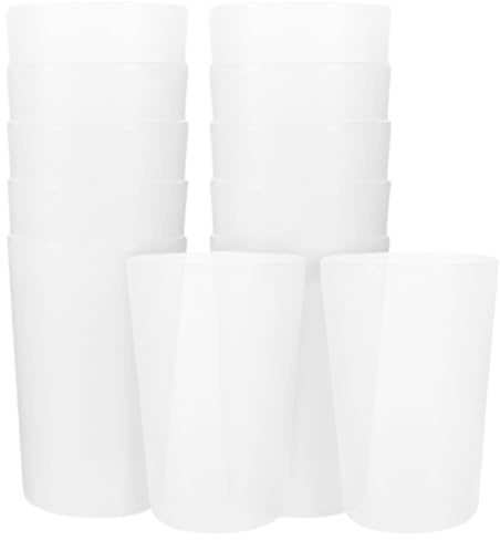 MOKKHNB Set da 12 Bicchieri Porta Spazzolini in Plastica Bianco, Design Minimalista e Versatile, Facili da Maneggiare per Bagno e Uso Quotidiano